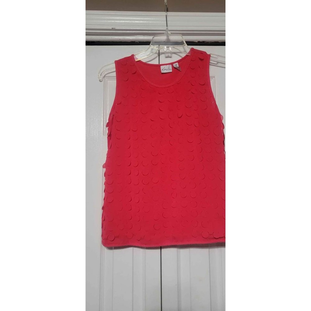 Women's medium petite NWT hot pink sleeveless blouse by Kim Rogers